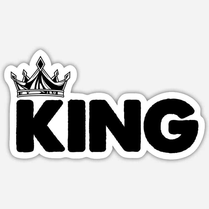 King Sticker size S (10 x 10 cm)
