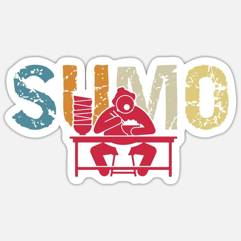 Sumo - Sticker size S (10 x 10 cm) - white matte