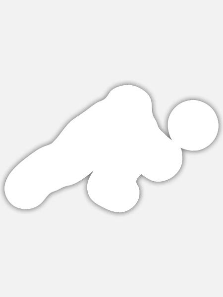 Strahlender Volleyballspieler in Aktion - Sticker Größe S (10 x 10 cm) - Mattweiß