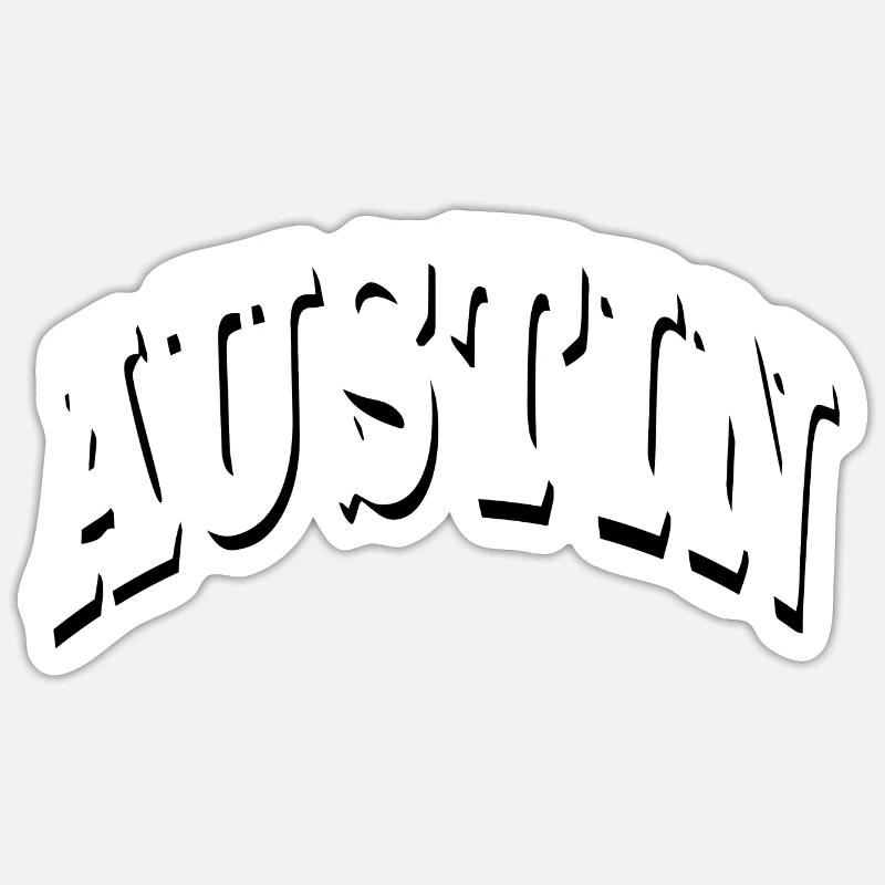 Austin - Sticker size S (10 x 10 cm) - white matte