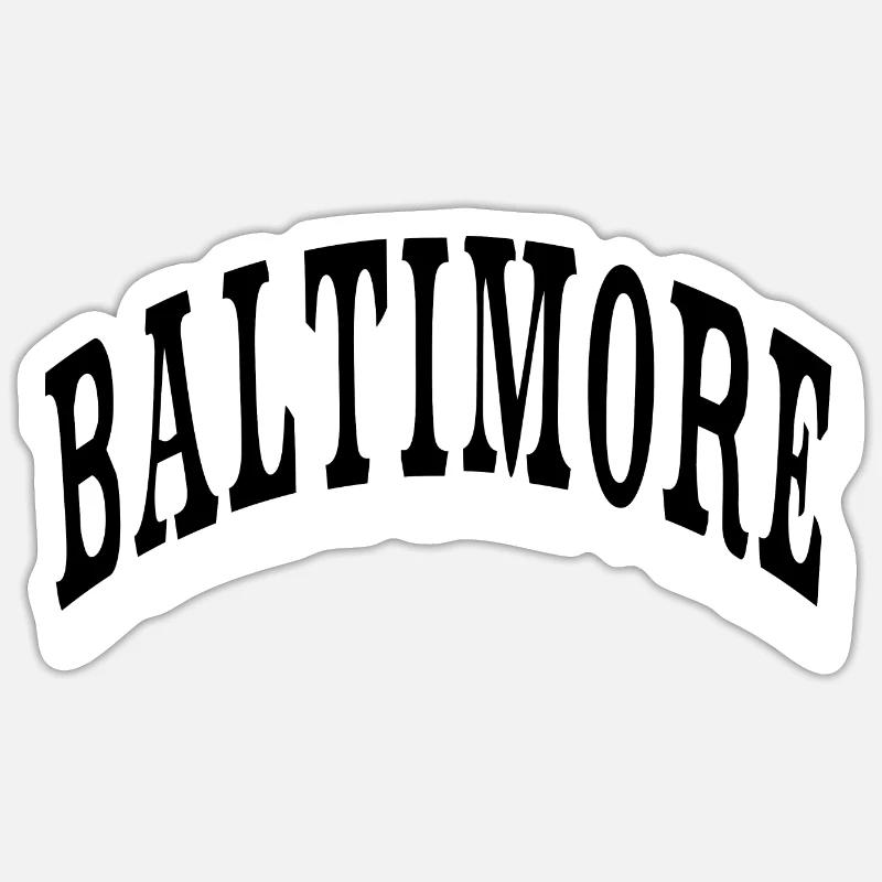 Baltimore - Sticker size S (10 x 10 cm) - white matte