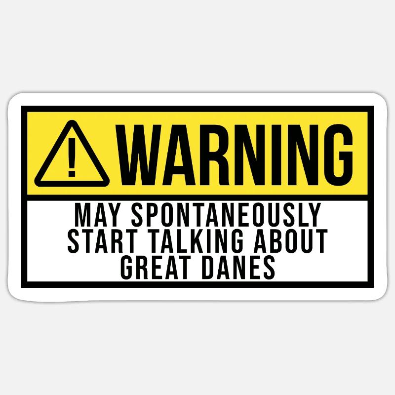 Great Dane - Sticker size S (10 x 10 cm) - white matte