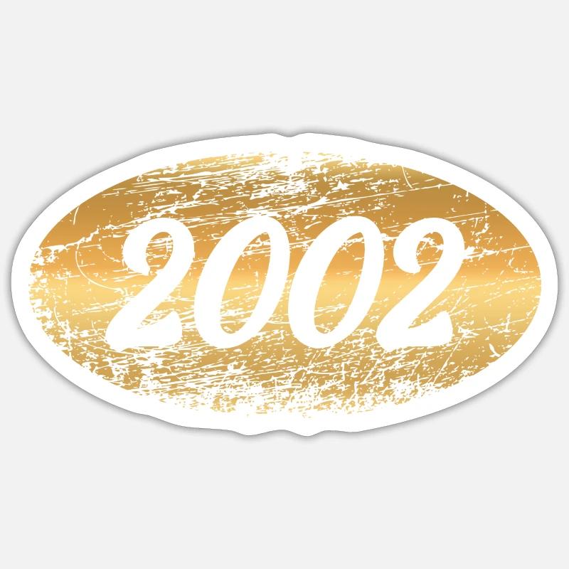Goldbarrren 2002 - Sticker Größe S (10 x 10 cm) - Mattweiß