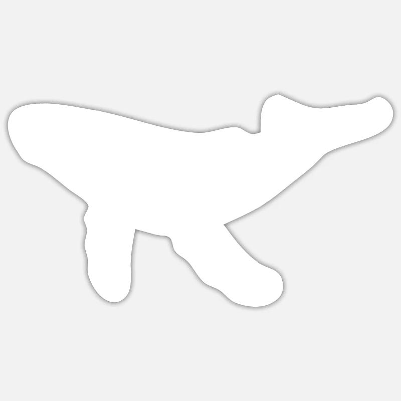 Wal - Buckelwal - Meeressäuger - Geschenk - Sticker Größe S (10 x 10 cm) - Mattweiß