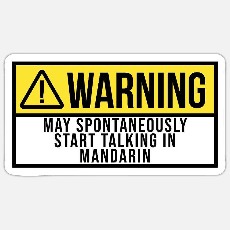Mandarin - Sticker size S (10 x 10 cm) - white matte