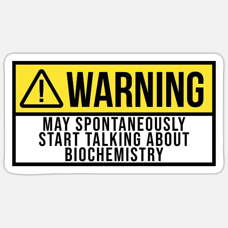 Biochemistry - Sticker size S (10 x 10 cm) - white matte