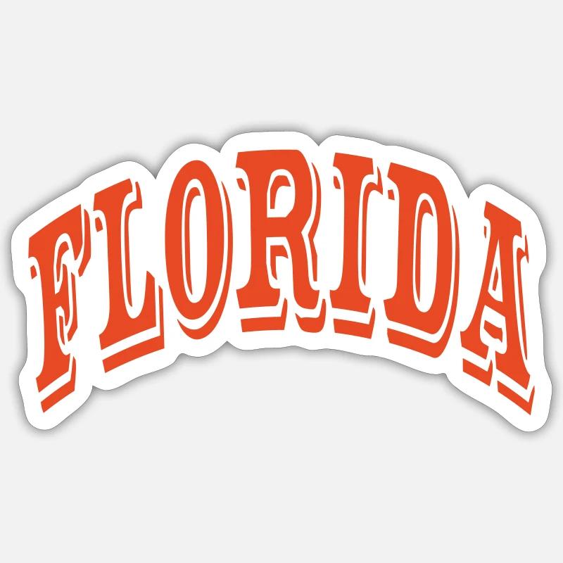 Floride - Sticker taille S (10 x 10 cm) - blanc mat