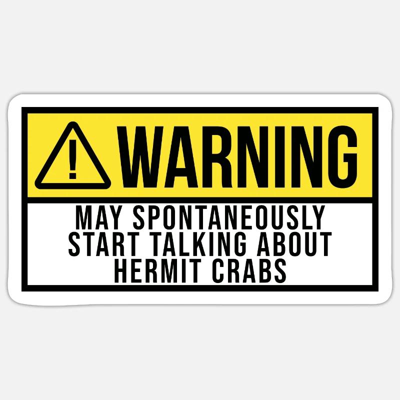 Hermit Crab Sticker size S (10 x 10 cm)