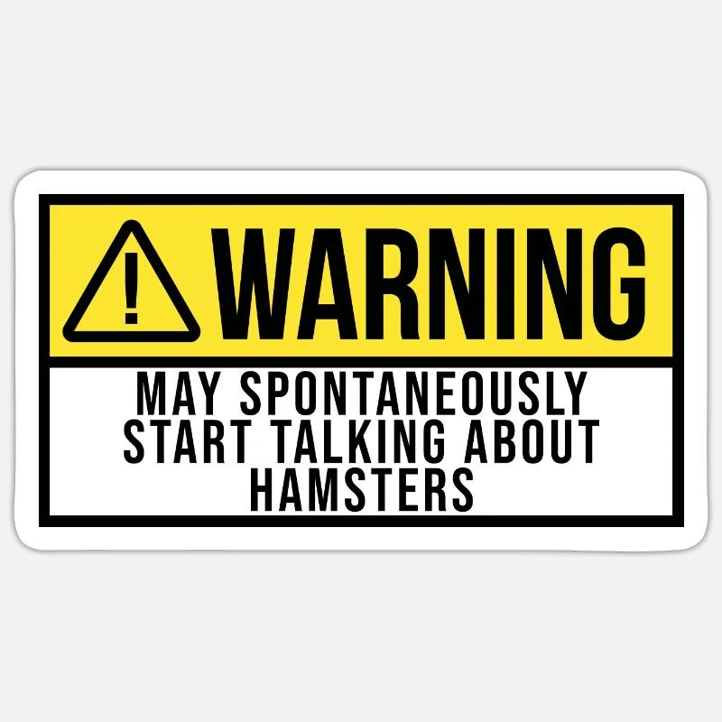 hamster - Sticker taille S (10 x 10 cm) - blanc mat