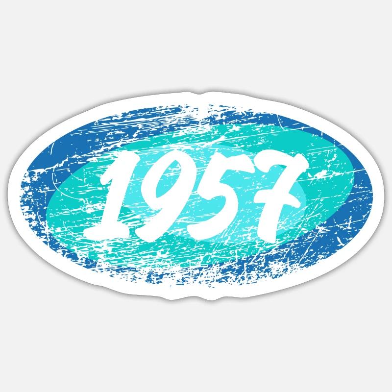 Elypse 1957 - Sticker Größe S (10 x 10 cm) - Mattweiß