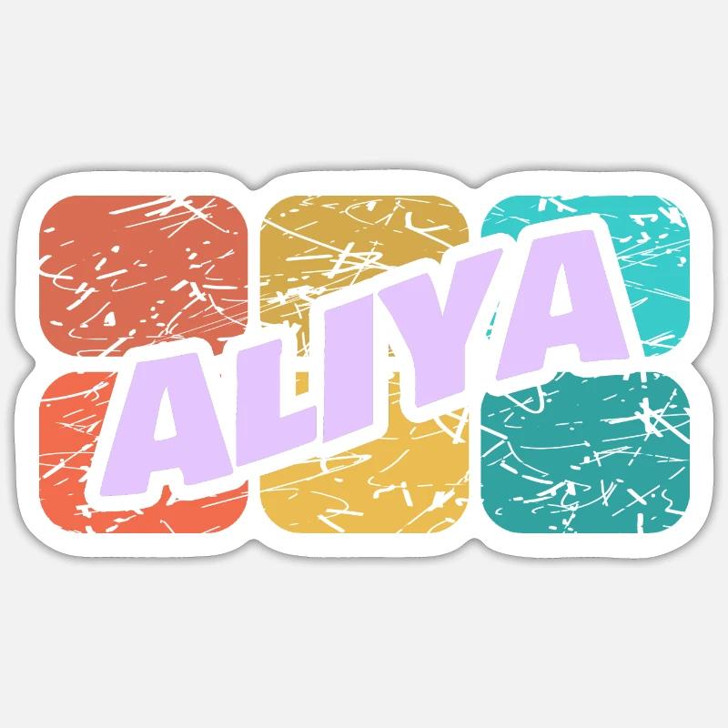Cadeau pour Aliya - Sticker taille S (10 x 10 cm) - blanc mat