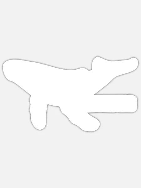 Whale Hello There - Wal - Buckelwal - Meeressäuger - Sticker Größe S (10 x 10 cm) - Mattweiß
