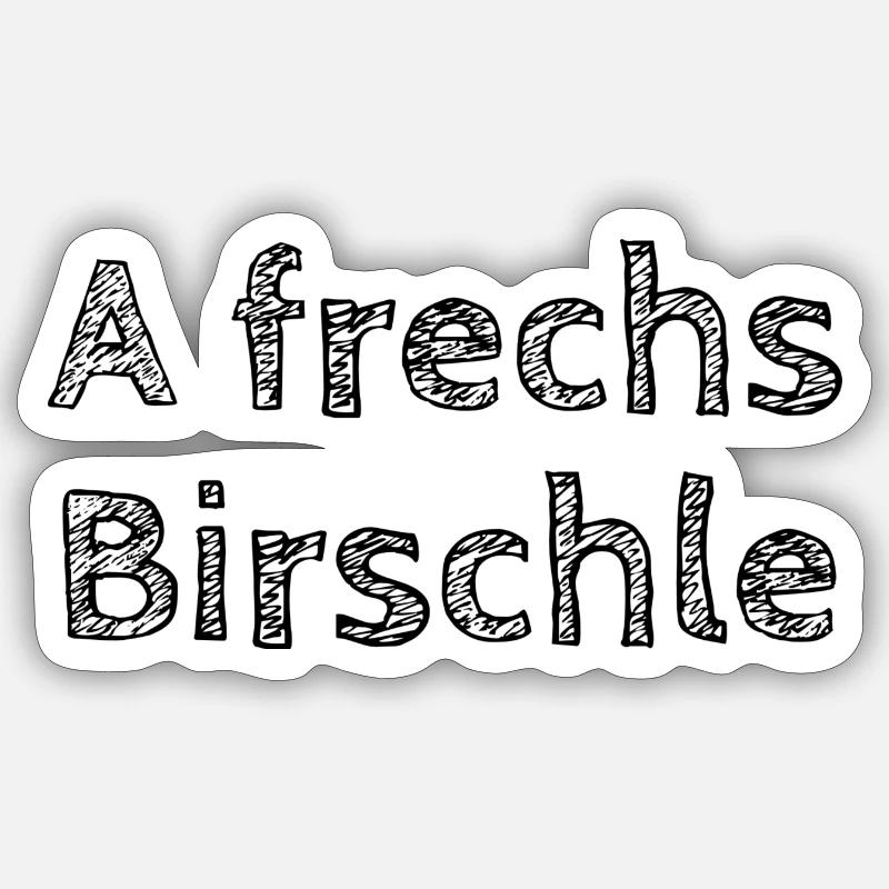 A cheeky Birschle - Sticker size S (10 x 10 cm) - white matte