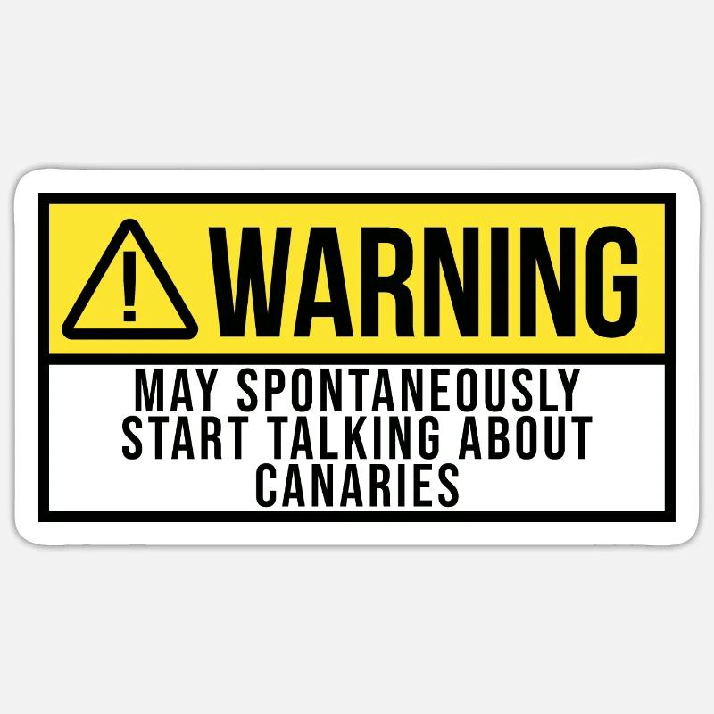 canari - Sticker taille S (10 x 10 cm) - blanc mat