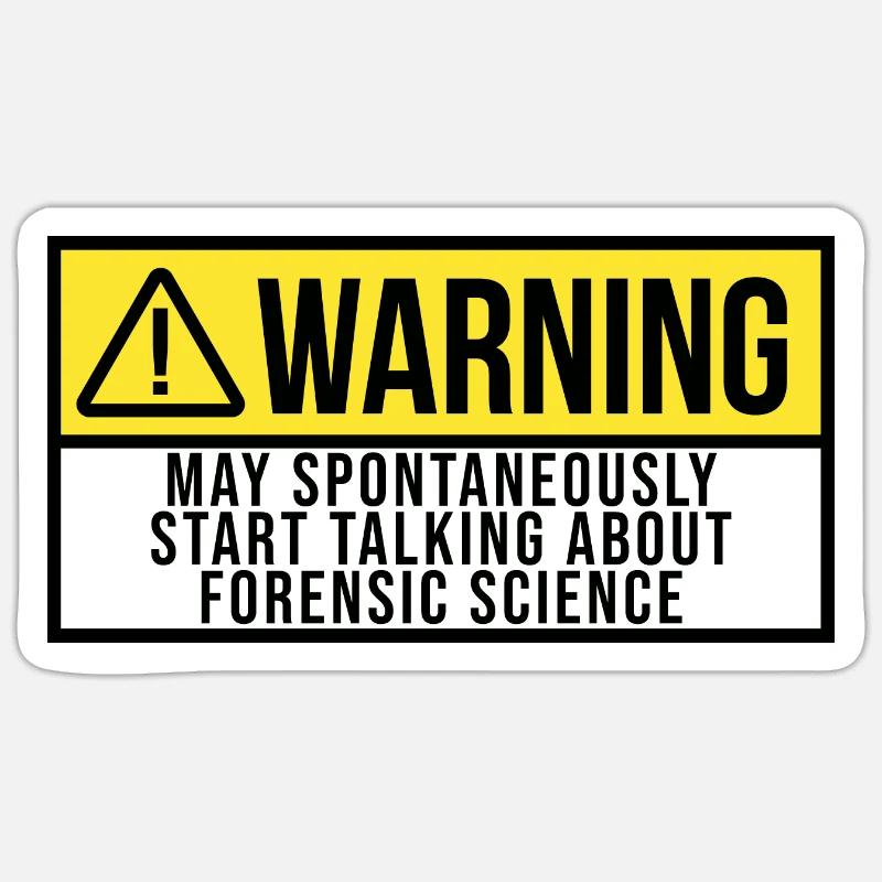 Forensik - Sticker Größe S (10 x 10 cm) - Mattweiß