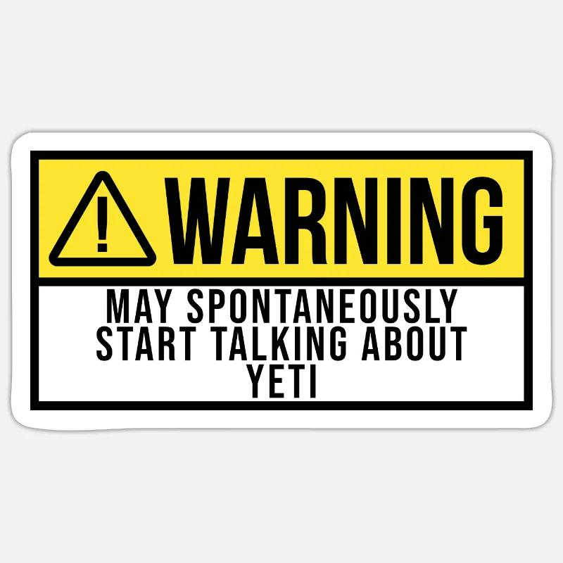 Yeti - Sticker size S (10 x 10 cm) - white matte