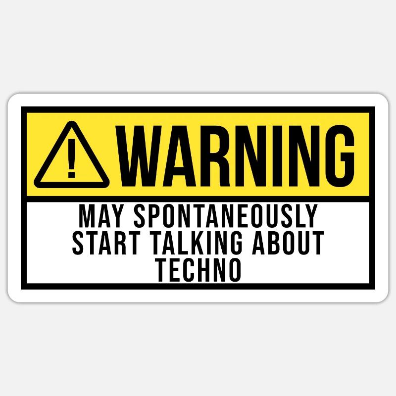 Techno Sticker size S (10 x 10 cm)