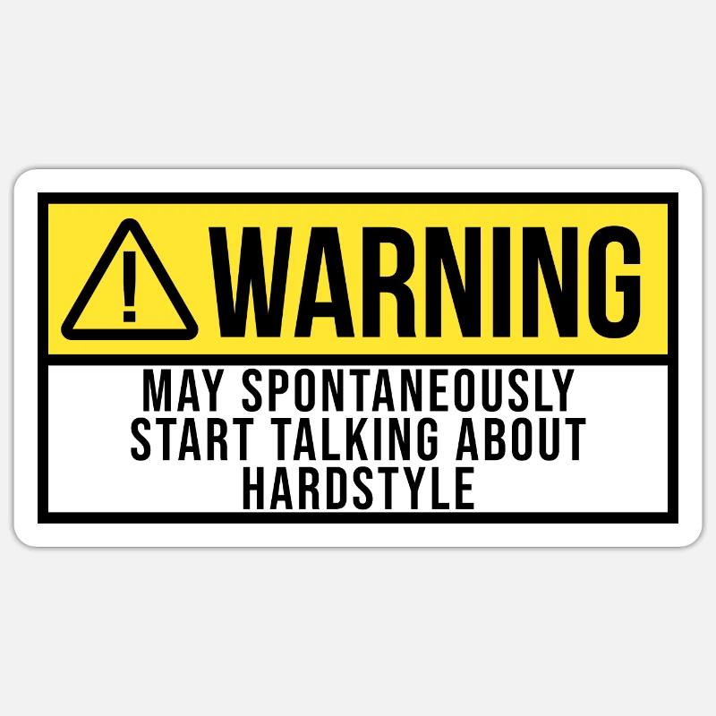 Hardstyle - Sticker taille S (10 x 10 cm) - blanc mat