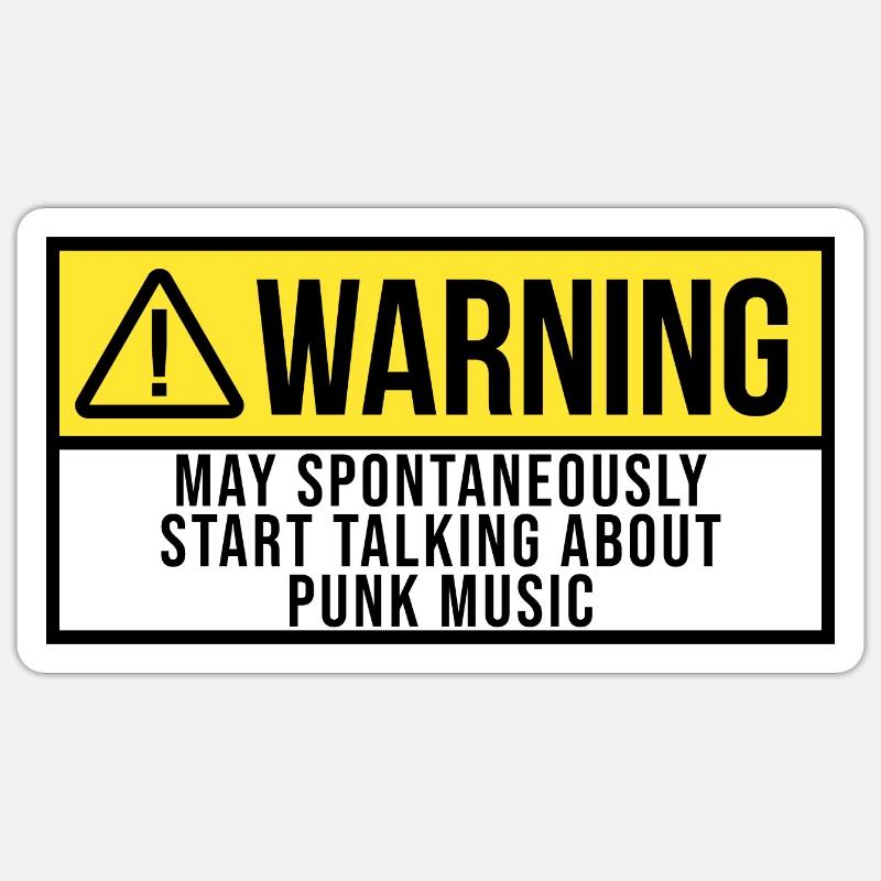 punk - Sticker taille S (10 x 10 cm) - blanc mat