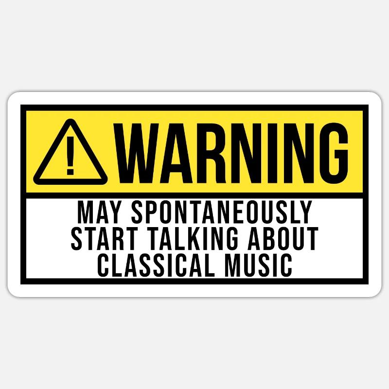 Classical Music - Sticker size S (10 x 10 cm) - white matte