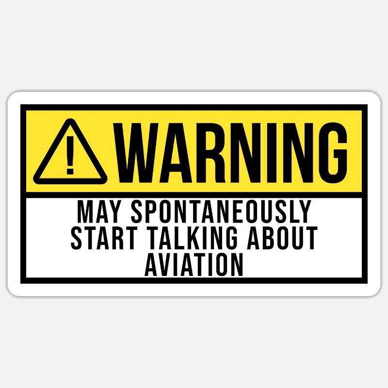Luftfahrt - Sticker Größe S (10 x 10 cm) - Mattweiß
