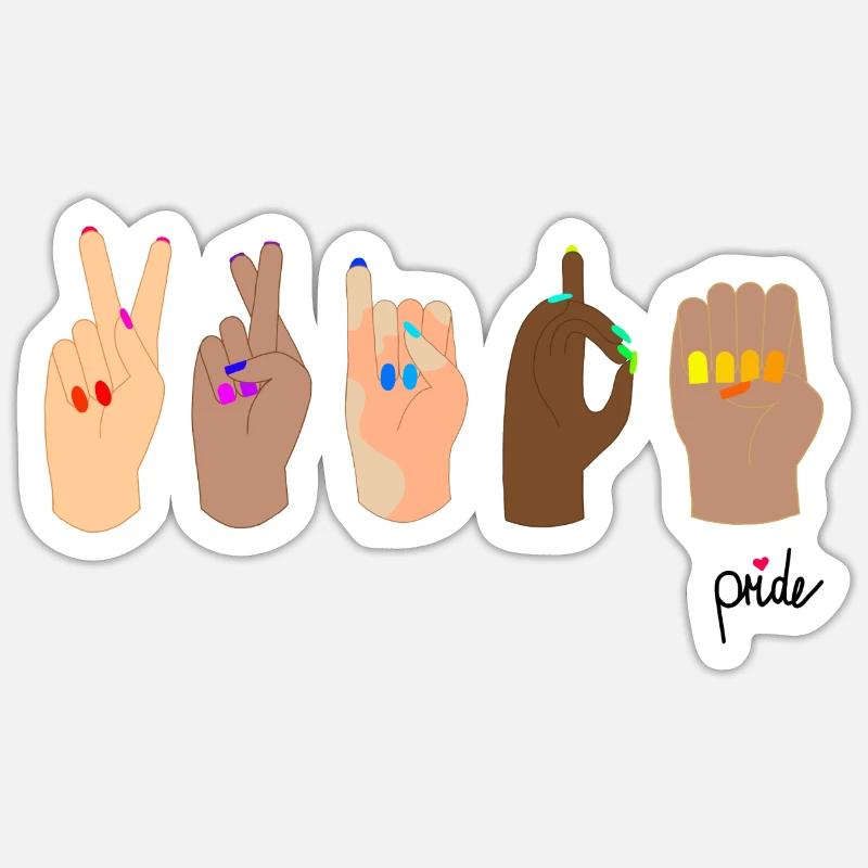 Rainbow Harmony: A Pride Design Contest - Sticker Größe S (10 x 10 cm) - Mattweiß