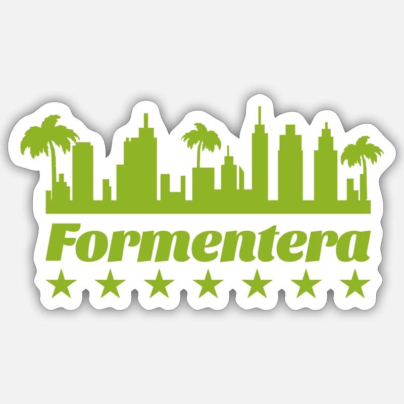 Formentera - Sticker size S (10 x 10 cm) - white matte
