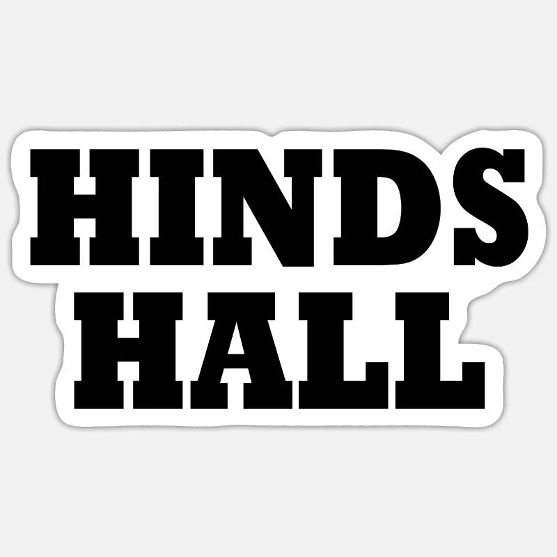 Hinds hall - Sticker taille S (10 x 10 cm) - blanc mat