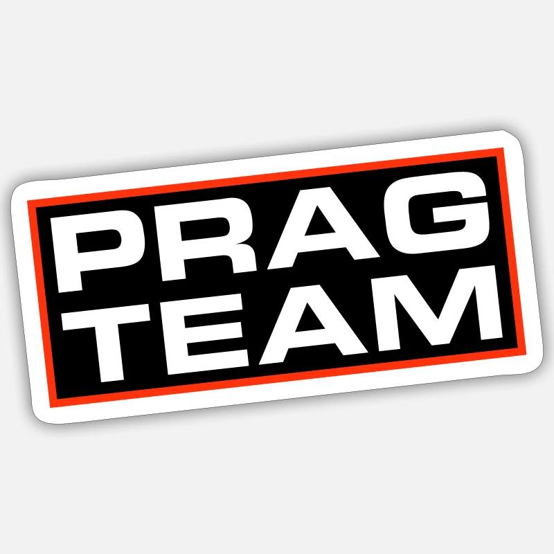 Prague Team - Sticker size S (10 x 10 cm) - white matte