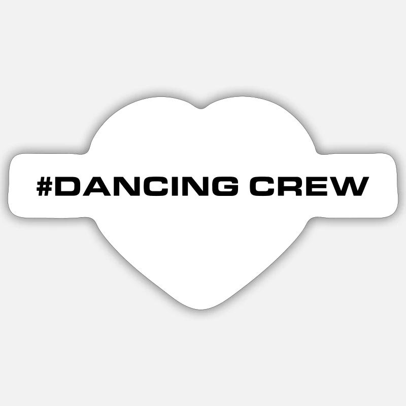 Dancing Crew Heart - Sticker size S (10 x 10 cm) - white matte
