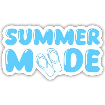 summer mode - Sticker Größe S (10 x 10 cm) - Mattweiß - Vorne