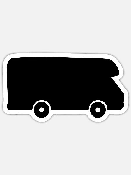 Wohnmobil Urlaub Aufkleber Sticker Camper Reise - Sticker Größe S (10 x 10 cm) - Mattweiß