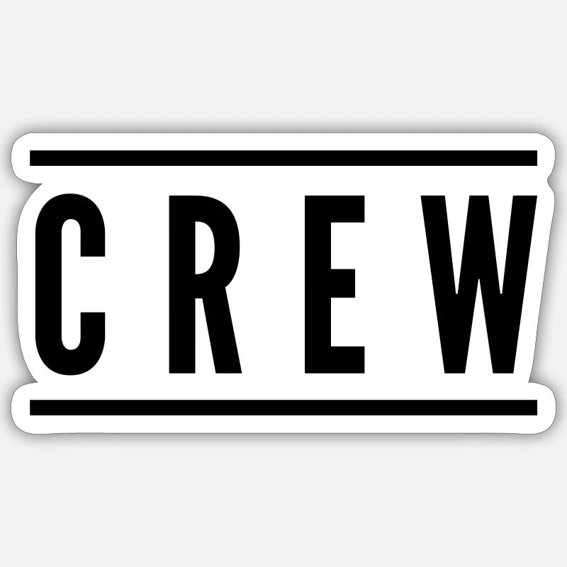 équipage - Sticker taille S (10 x 10 cm) - blanc mat