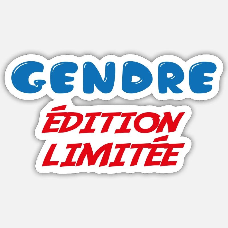 GENDRE édition limitée - Sticker taille S (10 x 10 cm) - blanc mat