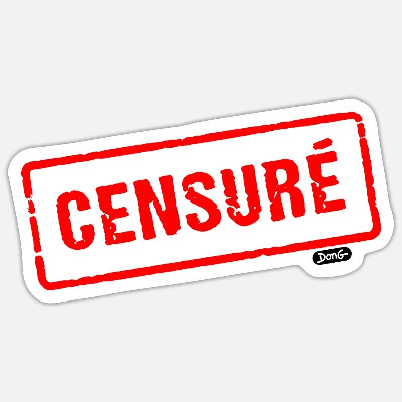 Censuré Sticker taille S (10 x 10 cm)
