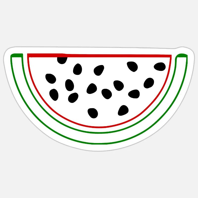 Watermelon Melon - Sticker size S (10 x 10 cm) - white matte