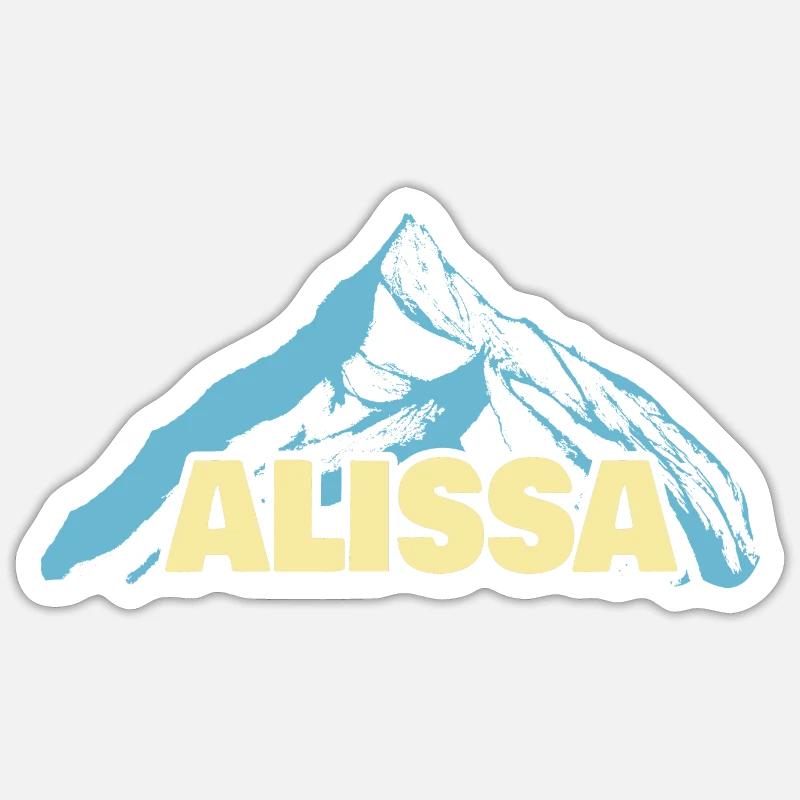 Alissa - Sticker taille S (10 x 10 cm) - blanc mat
