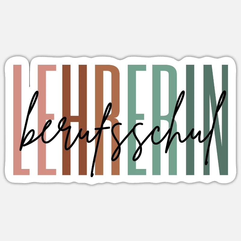Lehrerin Berufsschule Berufsschullehrerin Geschenk - Sticker Größe S (10 x 10 cm) - Mattweiß