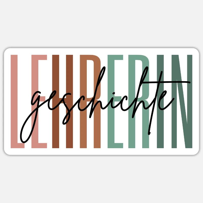 Lehrerin Geschichte Geschichtslehrerin Geschenk - Sticker Größe S (10 x 10 cm) - Mattweiß