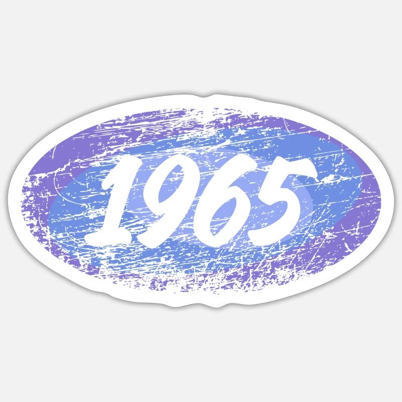 1965 - Sticker taille S (10 x 10 cm) - blanc mat