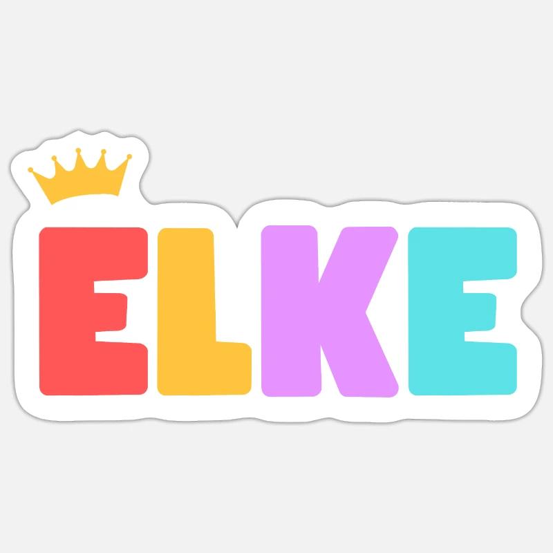 Elke! Customizable - Sticker size S (10 x 10 cm) - white matte