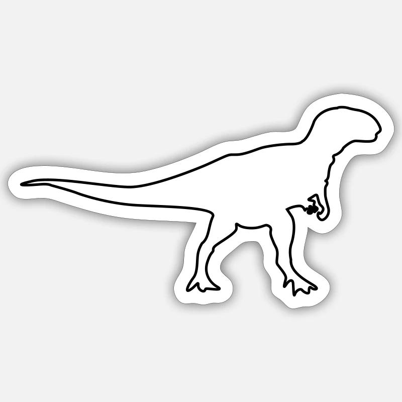dinosaur - Sticker size S (10 x 10 cm) - white matte