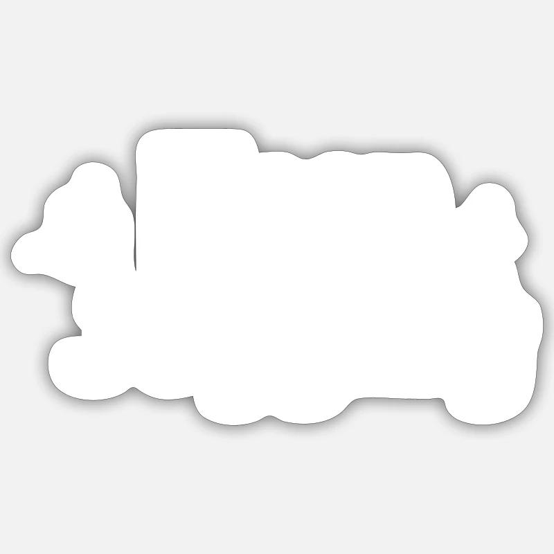 Jogging - Sticker Größe S (10 x 10 cm) - Mattweiß