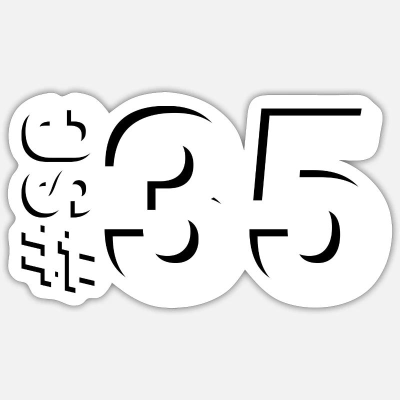 SC35 - Sticker taille S (10 x 10 cm) - blanc mat