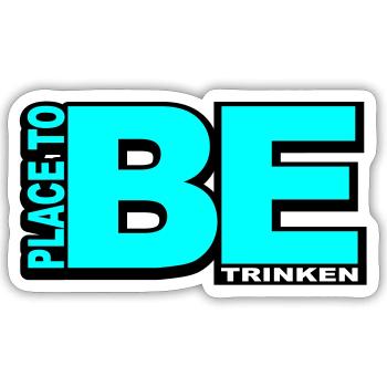 PLACE TO BE - DRINK - Sticker size S (10 x 10 cm) - white matte - Front