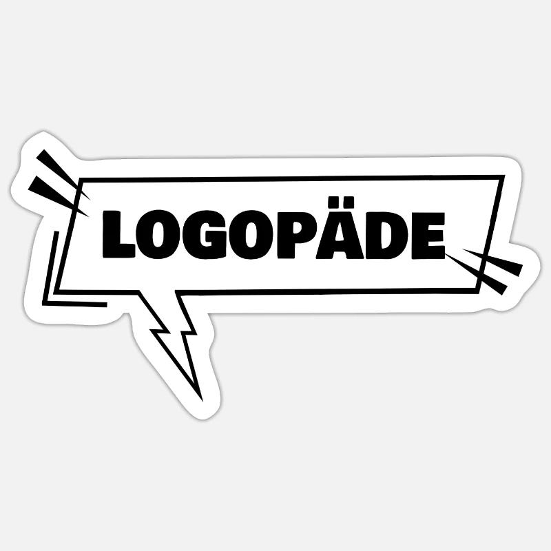 Logopäde als Bildung Sticker Größe S (10 x 10 cm)