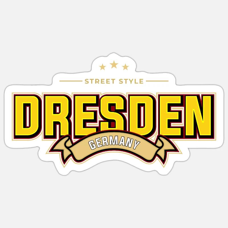 Dresden - Sticker size S (10 x 10 cm) - white matte