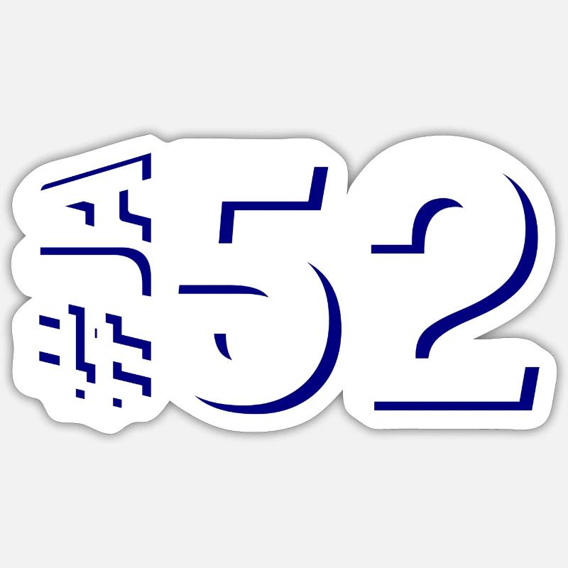 JA52 - Sticker Größe S (10 x 10 cm) - Mattweiß