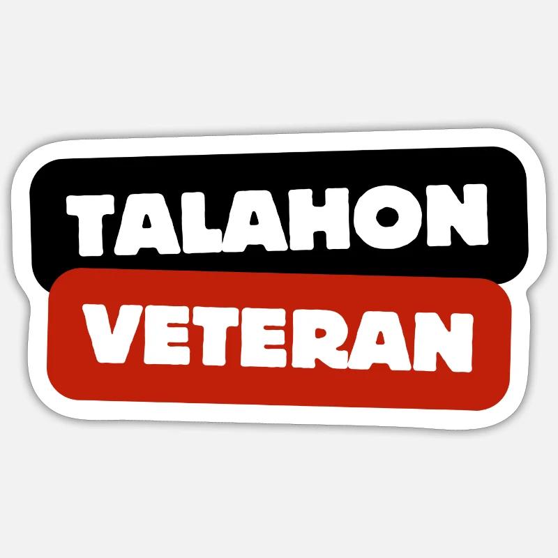 Talahon Veteran - Sticker Größe S (10 x 10 cm) - Mattweiß