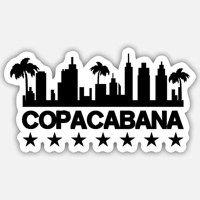 Copacabana - Sticker taille S (10 x 10 cm) - blanc mat